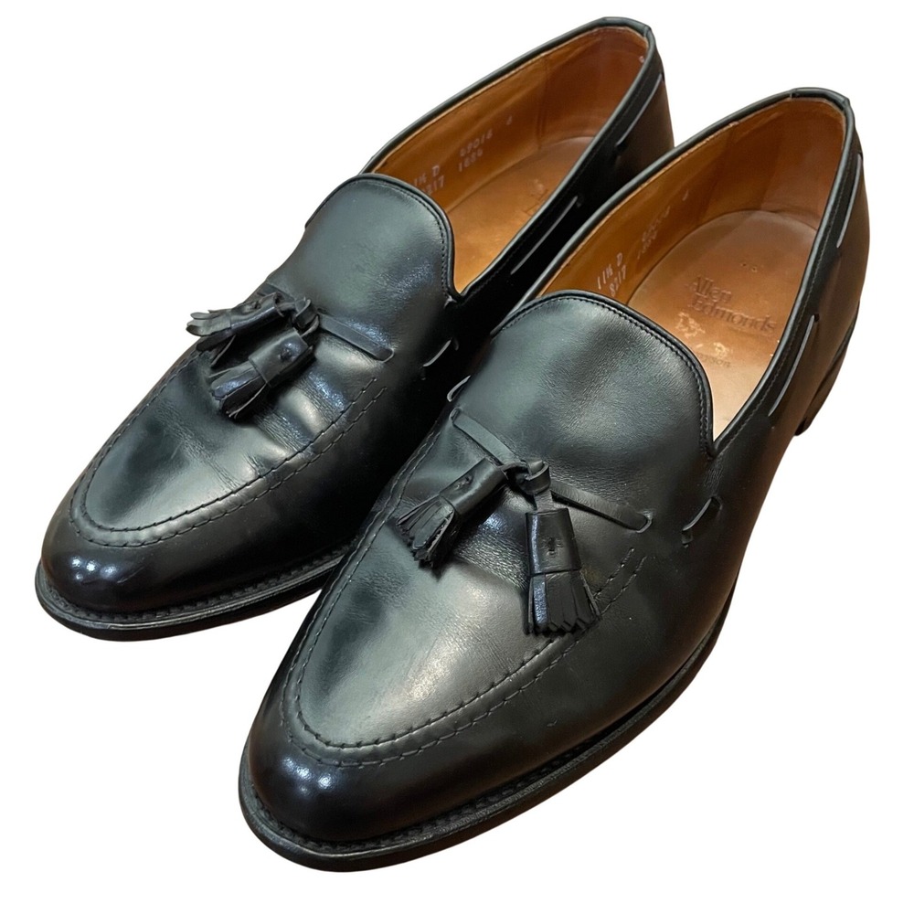 Allen Edmonds Grayson Loafers Mens Black Tassel Leather Dress Shoes 11.5 D